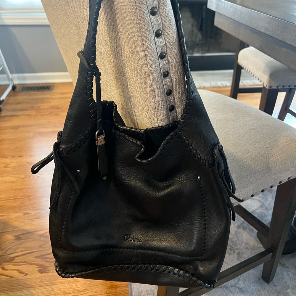 Cole Haan black leather shoulder bag
